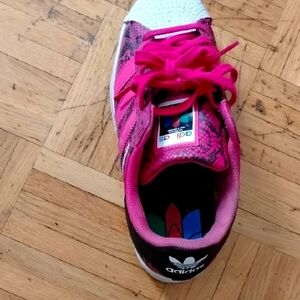 Adidas Vibrant Pink and Black Sneakers